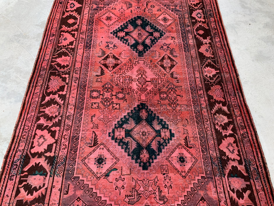 7'8 x 5'0 Hand-Knotted Persian Wool Rug - Pink Tribal Medallion Area Rug - KBHM-675