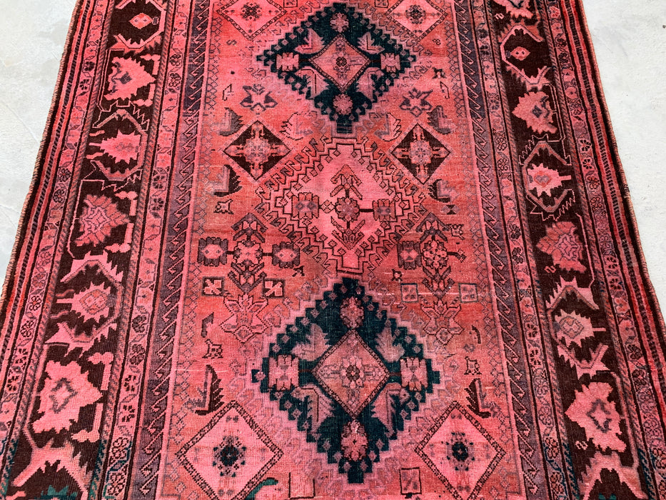 7'8 x 5'0 Hand-Knotted Persian Wool Rug - Pink Tribal Medallion Area Rug - KBHM-675