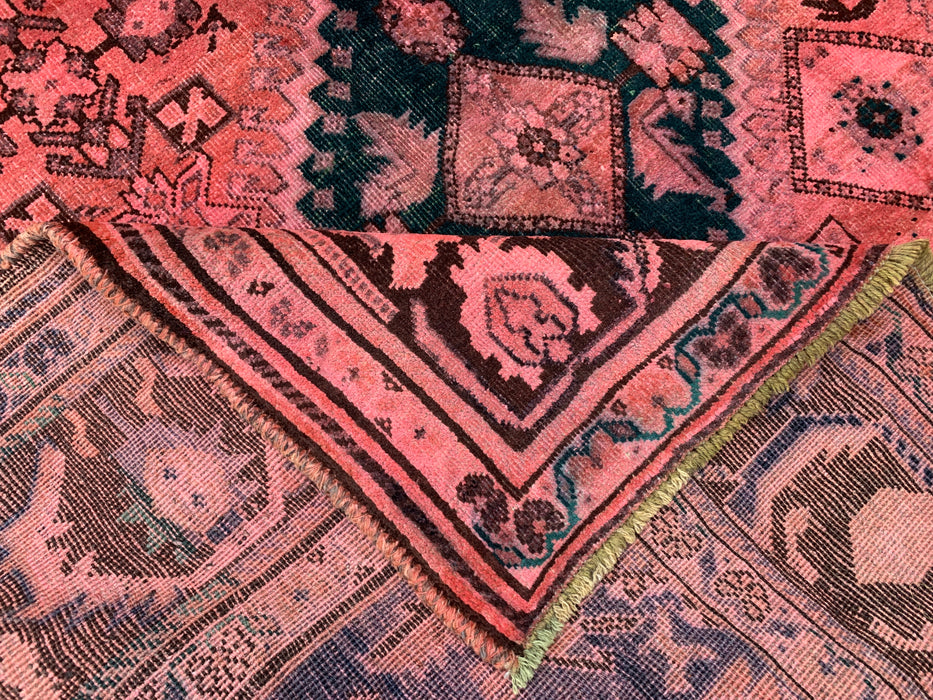 7'8 x 5'0 Hand-Knotted Persian Wool Rug - Pink Tribal Medallion Area Rug - KBHM-675