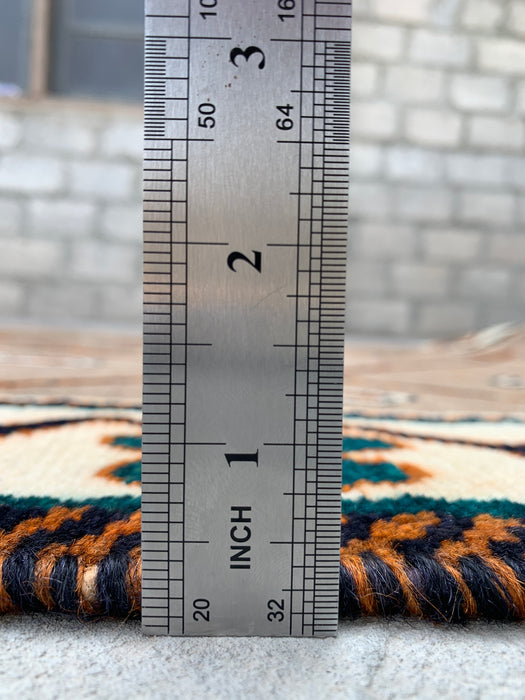 7'4 x 4'1 Hand-Knotted Persian Wool Rug - Brown Geometric Boteh Area Rug - KBHM-676
