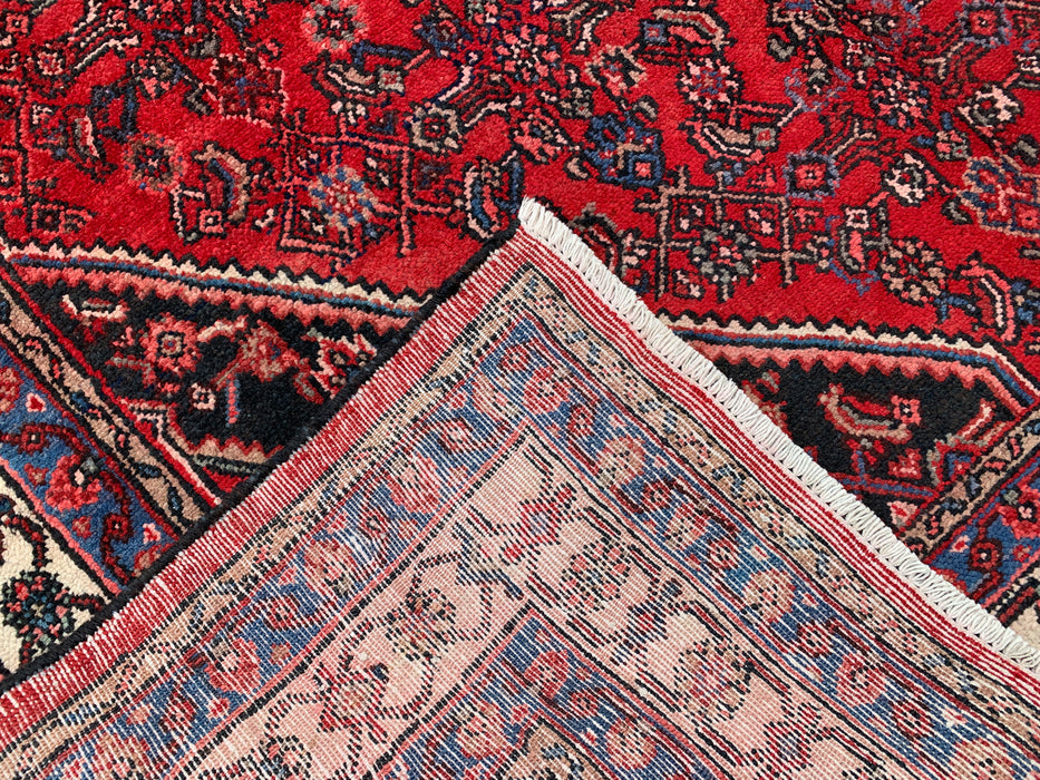 Handmade Persian Wool Area Rug 7x10 - Red Tribal Medallion Persian Style Rug - Exact Size 10'1" x 7'1" - KBHM-677