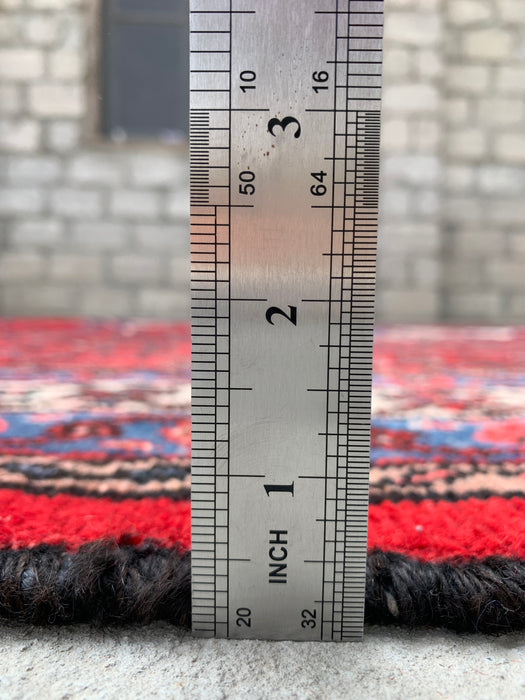 Handmade Persian Wool Area Rug 7x10 - Red Tribal Medallion Persian Style Rug - Exact Size 10'1" x 7'1" - KBHM-677
