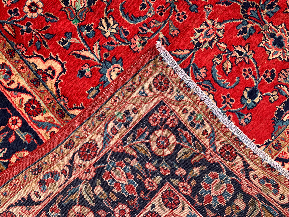 9'8 x 7'8 Hand-Knotted Persian Wool Rug - Red Floral Medallion Area Rug - KBHM-678