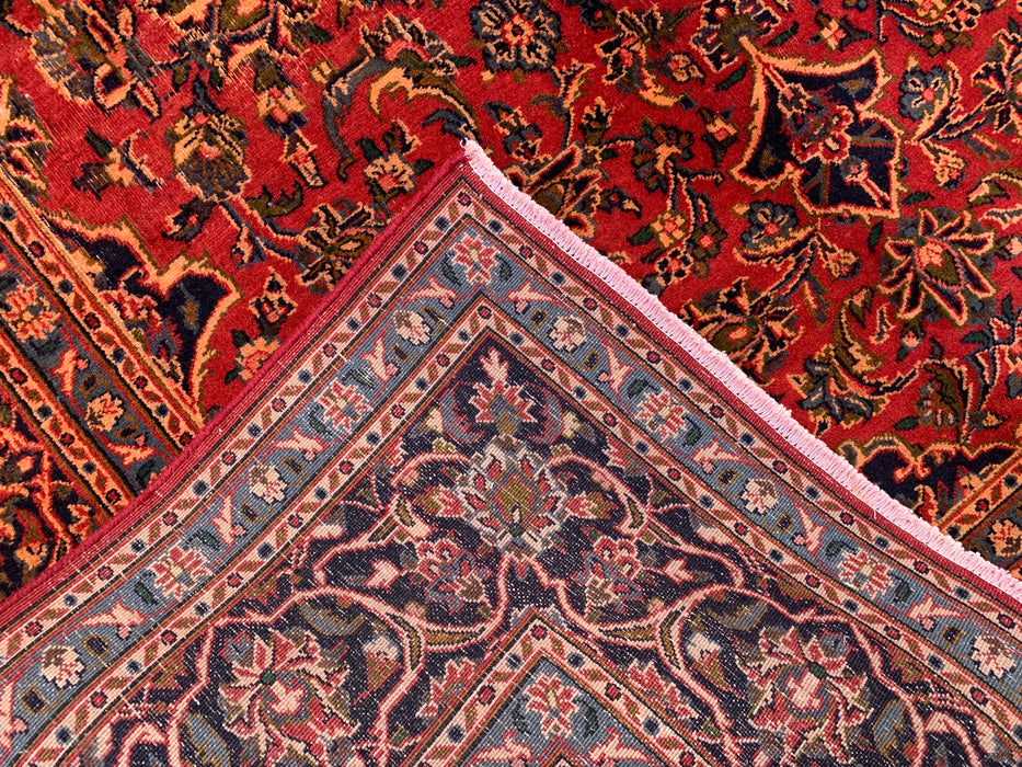 9'5 x 6'3 Hand-Knotted Persian Wool Rug - Red Floral Medallion Area Rug - KBHM-683