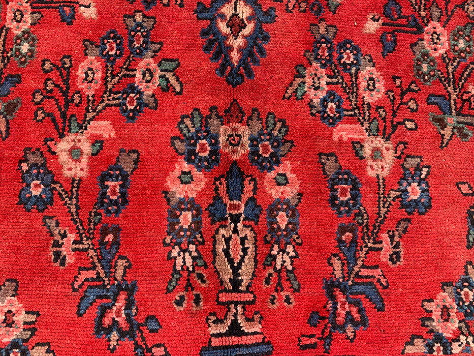 9'7 x 6'11 Hand-Knotted Persian Wool Rug - Red Floral Medallion Area Rug - KBHM-687
