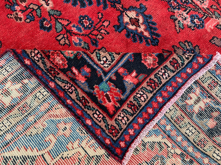 9'7 x 6'11 Hand-Knotted Persian Wool Rug - Red Floral Medallion Area Rug - KBHM-687