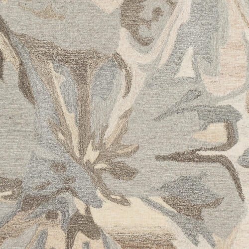 Athena Handmade Wool Floral Rug — Taupe | ATH-5150