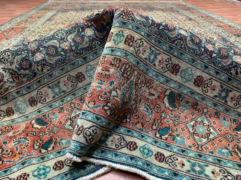 7'x10' Hand-Knotted Persian Teal/Multi Area Rug – KB Rugs 