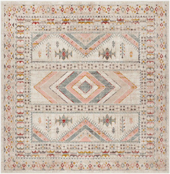 Ankara Machine Woven Rug — Ivory / Rose Sage Multi | AKR-2336