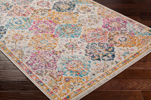 Livabliss Harput Machine Woven Rug — Multicolor Diamond Medallion | HAP-1018