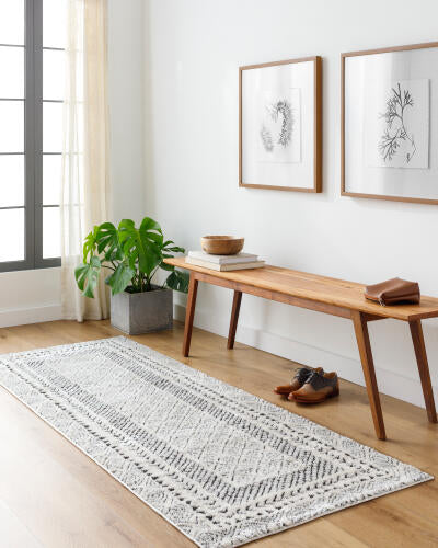 Livabliss Freud Machine Woven Rug — Ivory / Charcoal | FEU-2301