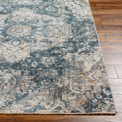 Livabliss Cardiff Machine Woven Rug — Teal / Gray | CDF-2307