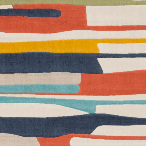 City Machine Woven Rug — Orange / Aqua Multi | CIT-2339