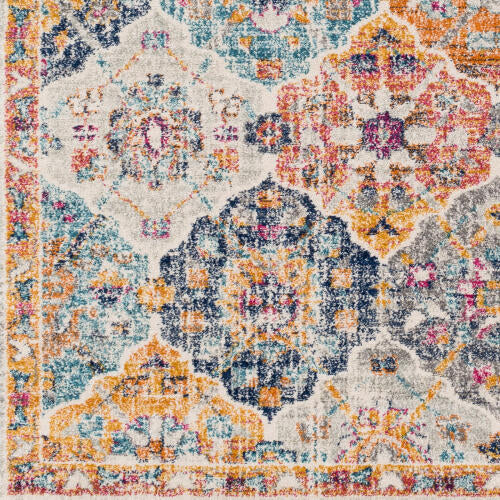 Livabliss Harput Machine Woven Rug — Multicolor Diamond Medallion | HAP-1018