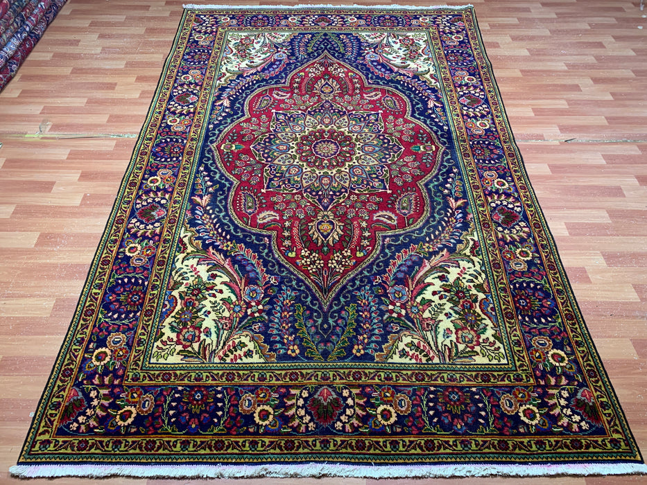 7'x10' Hand-Knotted Wool Red/Multi Area Rug – KB Rugs