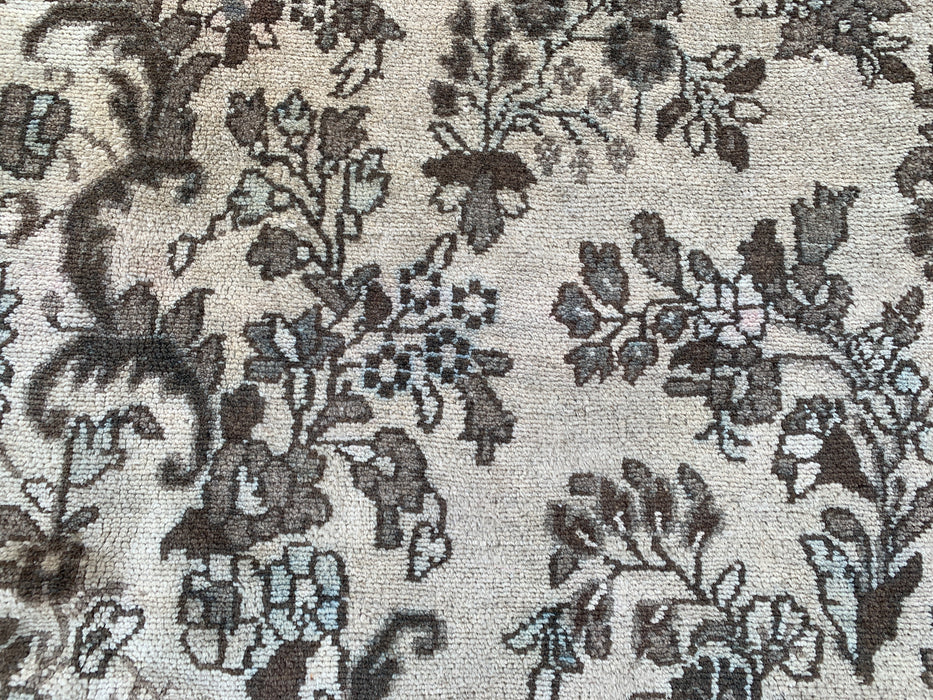 11'11" x 8'8" Hand-Knotted Persian Wool Rug – Beige, Brown & Soft Blue Floral Medallion Design – KBHM-711