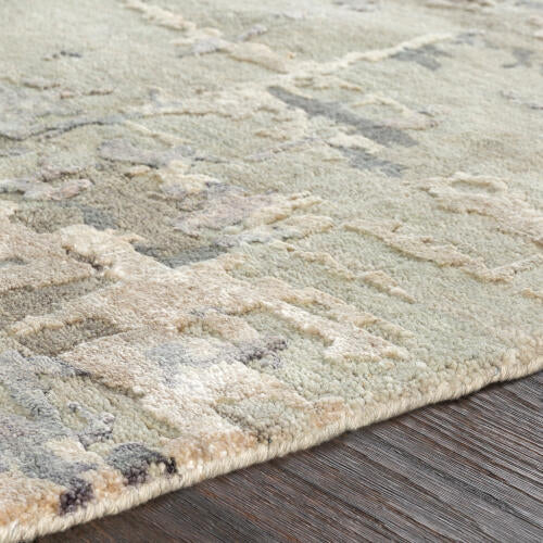 Arte Handmade Wool & Viscose Rug — Gray / Taupe | RTE-2303