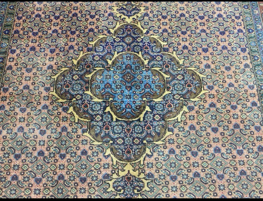 7'x10' Hand-Knotted Persian Beige/Blue Area Rug – KB Rugs