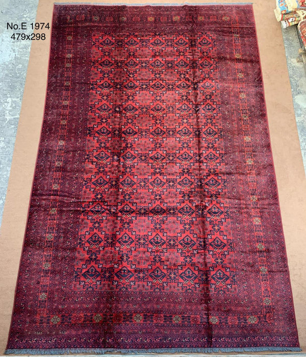 9’9” × 15’9” Hand-Knotted Afghan Tribal Wool Rug