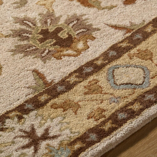 Caesar Handmade Wool Rug — Ivory / Gold / Rust | CAE-1010