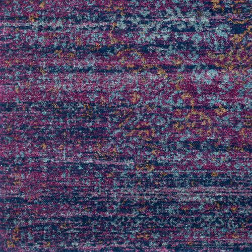 Livabliss Harput Machine Woven Rug — Navy / Plum Distressed | HAP-1003