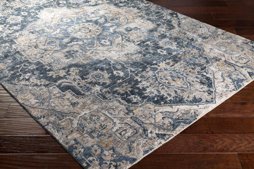 Livabliss Cardiff Machine Woven Rug — Teal / Gray | CDF-2307