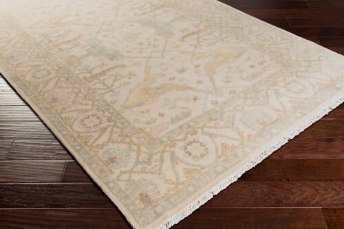 Antique Handmade Wool Rug — Ivory / Tan | ATQ-1000