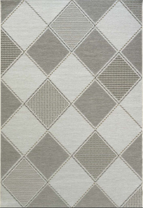 7'x10' Power-Loomed Modern Geometrical Style Brown/Grey Area Rug – KB Rugs 