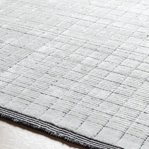 Carre Handmade Rug — Light Beige / Charcoal | CCR-2301 - performance