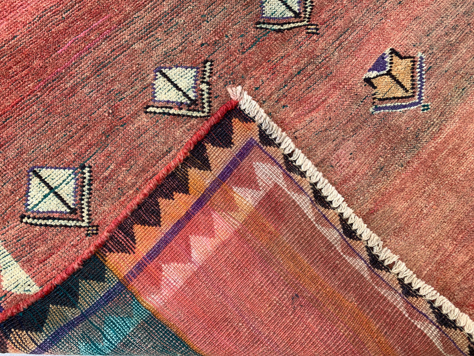 6'8" x 4'4" Hand-Knotted Persian Wool Rug – Terracotta Field with Tribal Geometric Motifs – KBHM-787