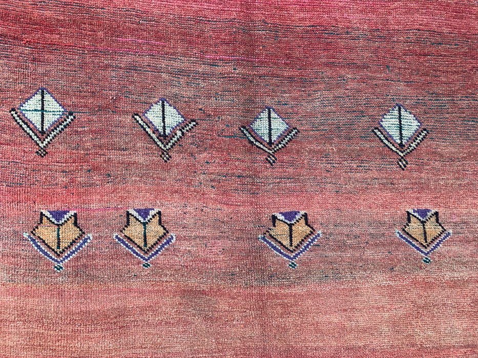 6'8" x 4'4" Hand-Knotted Persian Wool Rug – Terracotta Field with Tribal Geometric Motifs – KBHM-787