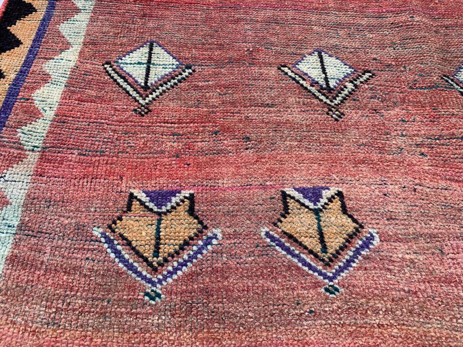 6'8" x 4'4" Hand-Knotted Persian Wool Rug – Terracotta Field with Tribal Geometric Motifs – KBHM-787