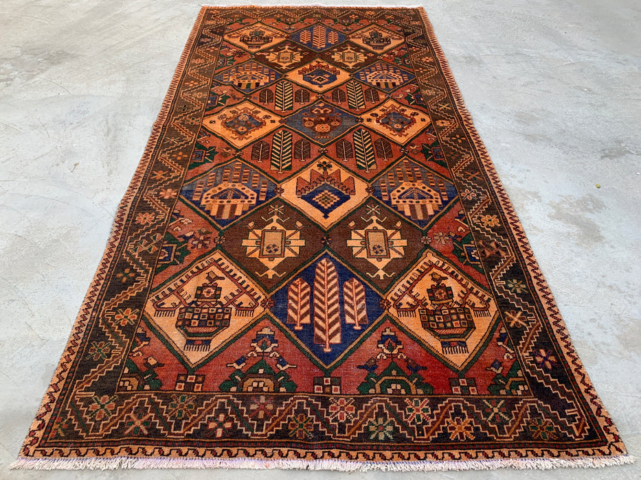 10'3" x 5'2" Hand-Knotted Persian Wool Rug – Multicolor Tribal Geometric Panel Design – KBHM-798