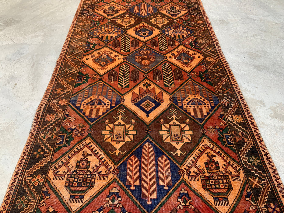 10'3" x 5'2" Hand-Knotted Persian Wool Rug – Multicolor Tribal Geometric Panel Design – KBHM-798