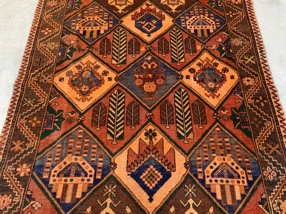 10'3" x 5'2" Hand-Knotted Persian Wool Rug – Multicolor Tribal Geometric Panel Design – KBHM-798