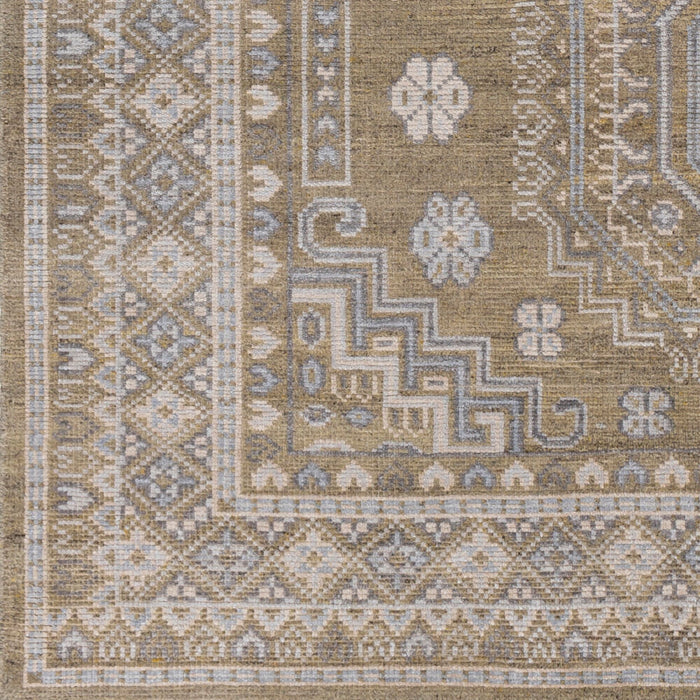 Almeria Hand Knotted Rug — Mustard / Pale Blue | ALM-2301