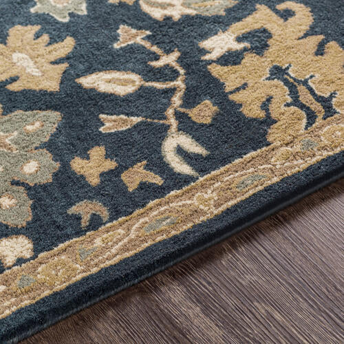 Caesar Handmade Wool Rug — Navy / Beige | CAE-1154