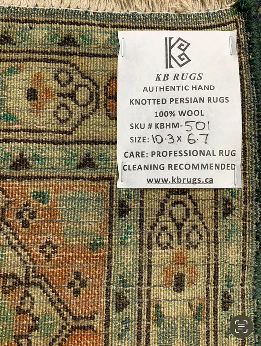 7'x10' Hand-Knotted Persian Teal/Multi Area Rug – KB Rugs 