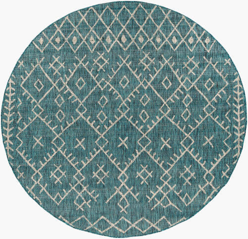 Livabliss Eagean Machine Woven Rug — Teal / Ivory | EAG-2330