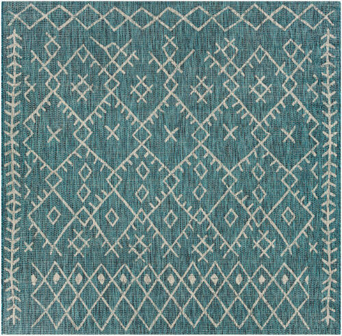 Livabliss Eagean Machine Woven Rug — Teal / Ivory | EAG-2330