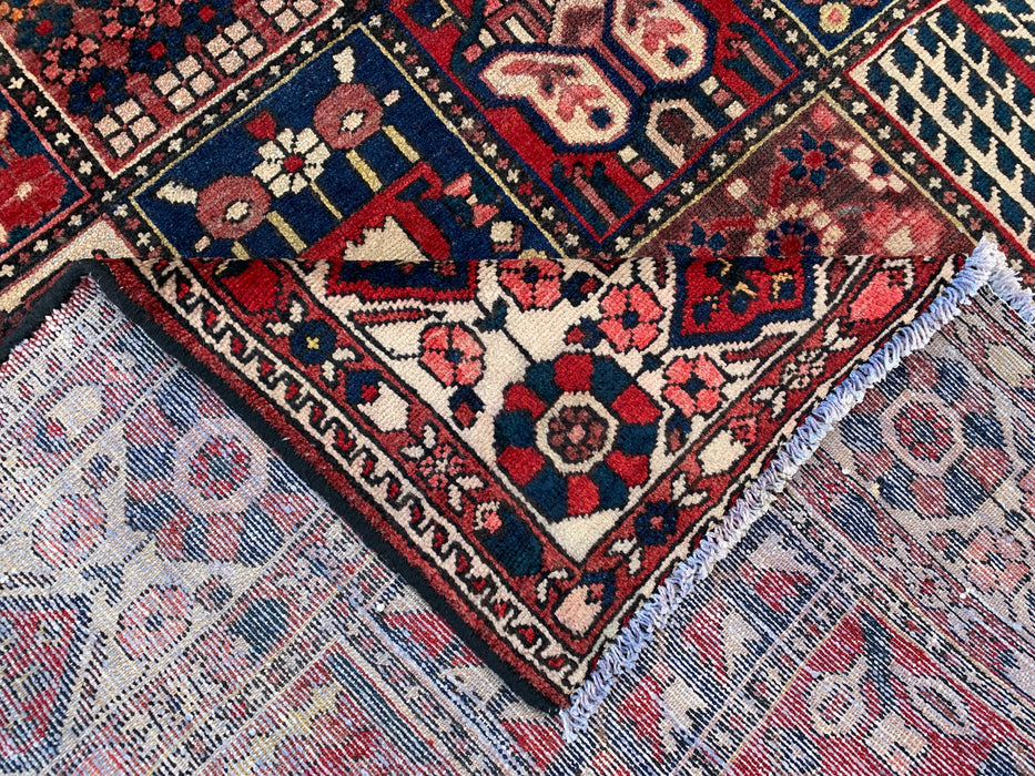 10'3 x 7'0 Hand-Knotted Persian Wool Rug - Red Panel Design with Ivory Border - KBHM-832