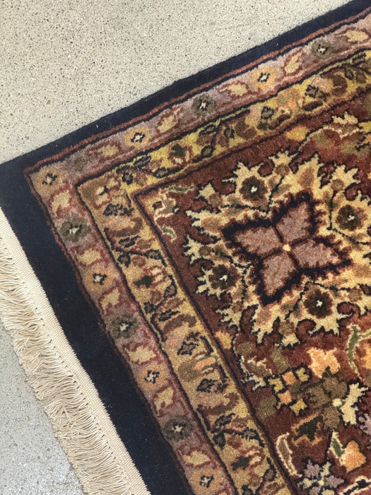 8’x10’ Hand-Knotted Persian-Style (Indo-Persian) Wool Area Rug- Multi/Brown