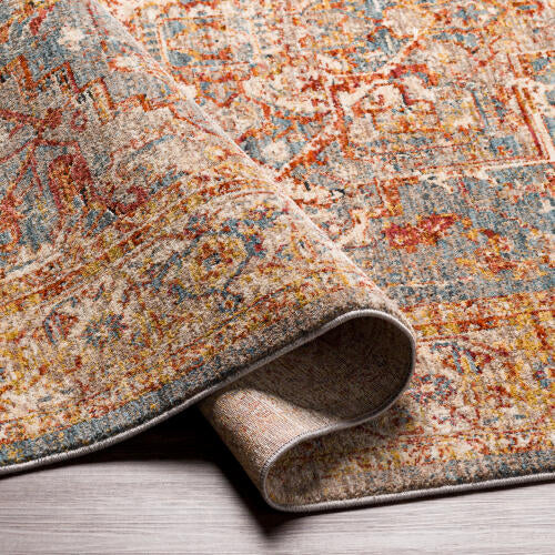 Livabliss  Mirabel Machine Woven Rug — Rust / Blue | MBE-2310