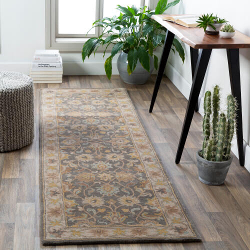 Caesar Handmade Wool Rug — Charcoal / Taupe | CAE-1005 - colour & pattern