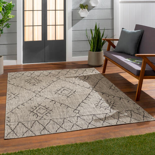 Livabliss Eagean Machine Woven Rug — Taupe / Charcoal | EAG-2328