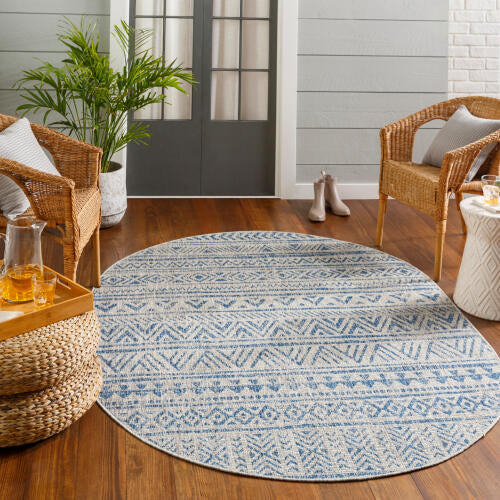 Livabliss Eagean Machine Woven Rug — Blue / Taupe | EAG-2306