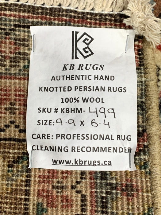 7'x10' Hand-Knotted Persian Beige/Multi Area Rug – KB Rugs 