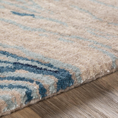 Kavita Handmade Rug — Ice Blue / Oatmeal | KVT-2308