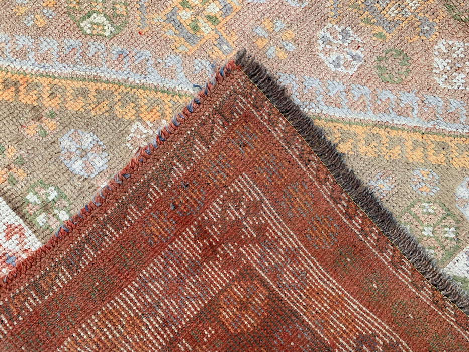 7'7 x 4'11 Hand-Knotted Persian Wool Rug - Beige Vintage Tribal Medallion Design - KBHM-892