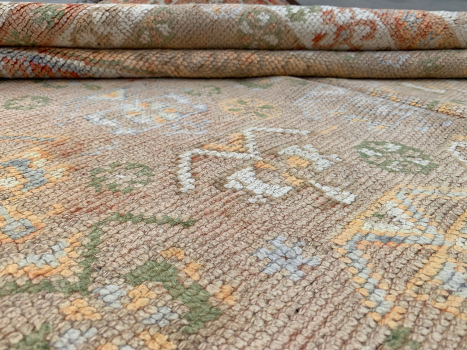 7'7 x 4'11 Hand-Knotted Persian Wool Rug - Beige Vintage Tribal Medallion Design - KBHM-892